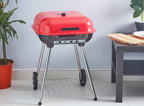 red portable barbecue grill 