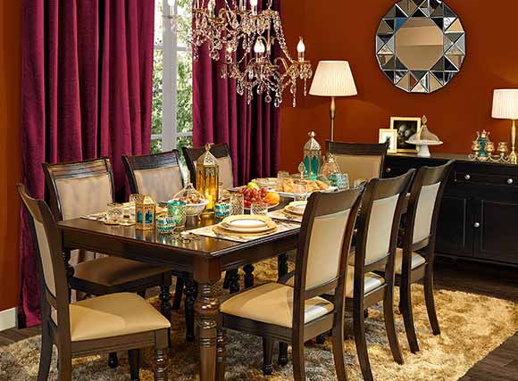 Dining table set for iftar 