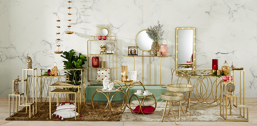 Vases candles and more gold home decor 