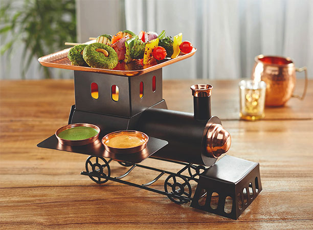 Train inspired quirky snack serving plate from Home Box 
